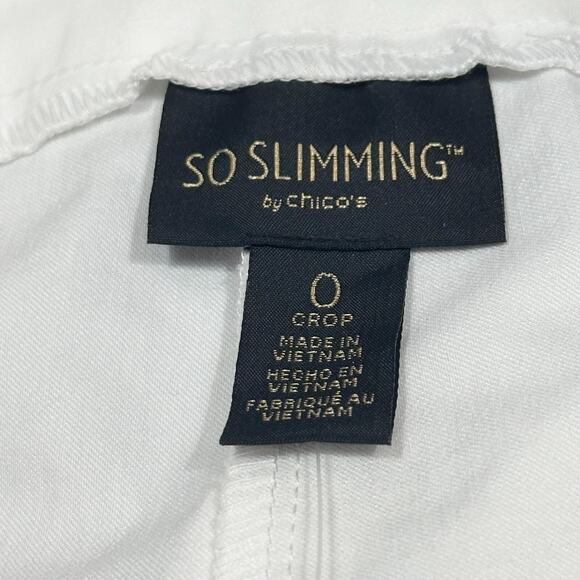 Chico’s So Slimming Brigitte Slim Leg Crop Pants Alabaster White Size Small NWT - Picture 5 of 7